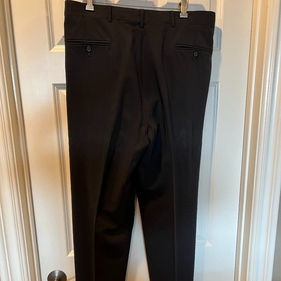 Franco Rossi Men's Black Suit 41R Jacket 35R Pants - Made in Italy - Pure Wool - Picture 6 of 7